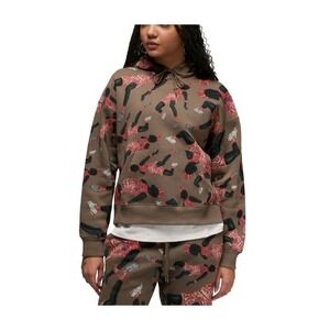 JORDAN by Parker Duncan Pullover Hoodie Womens‎ XL Brown Red Graphic